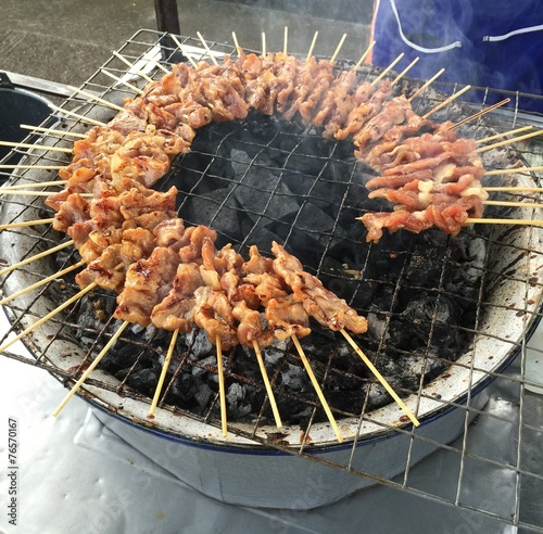 Εκτύπωση καμβά Skicky grill pock thai food