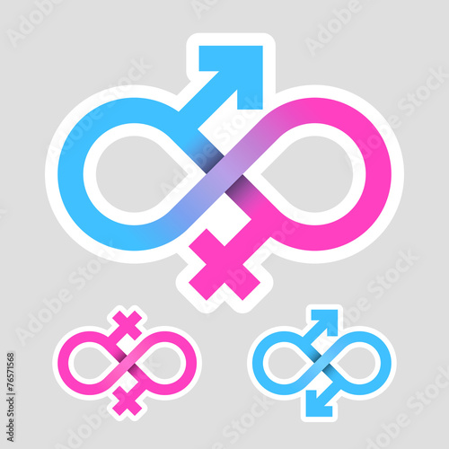 Infinity love, gender symbols