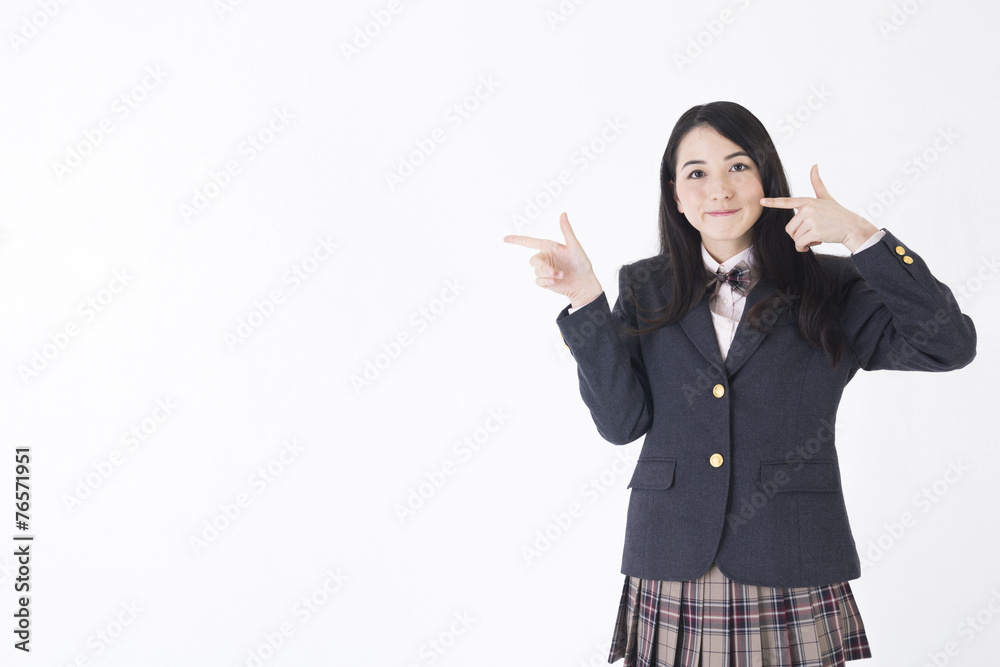 コピースペース 制服女子学生