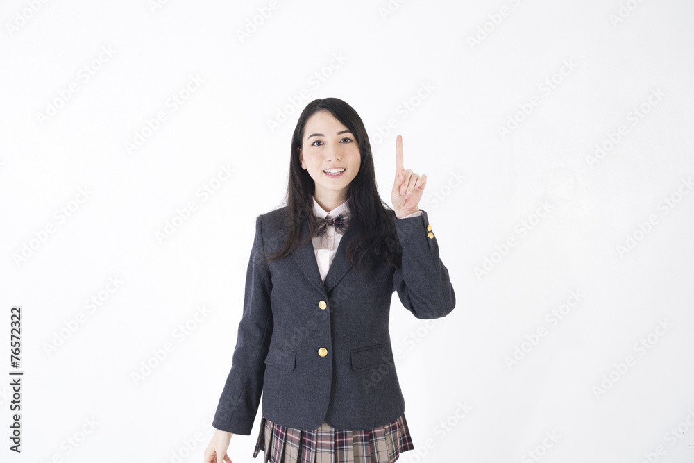 コピースペース 制服女子学生