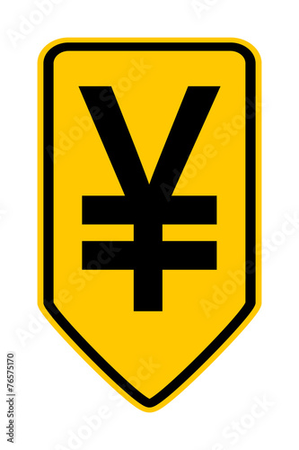 Japan yen symbol button.