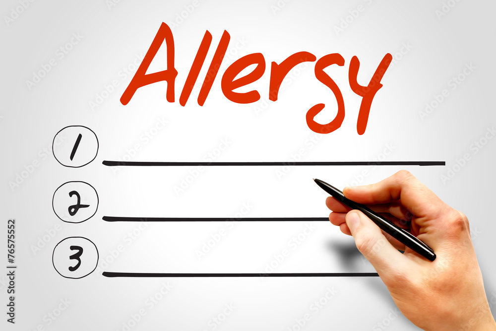 ALLERGY blank list concept ALLERGY blank list concept