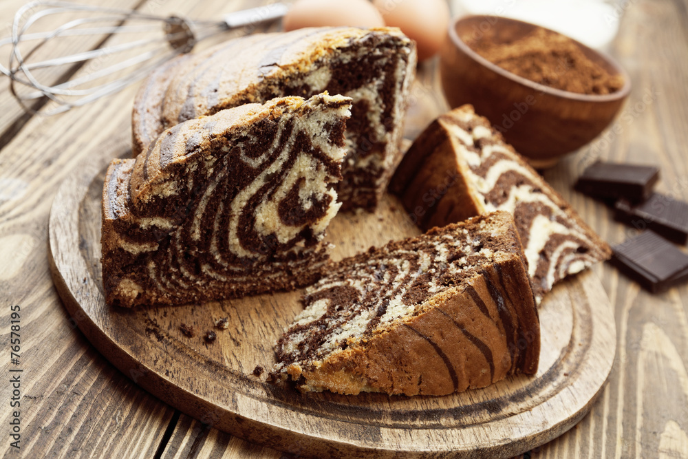 Cake with cocoa powder Cake with cocoa powder