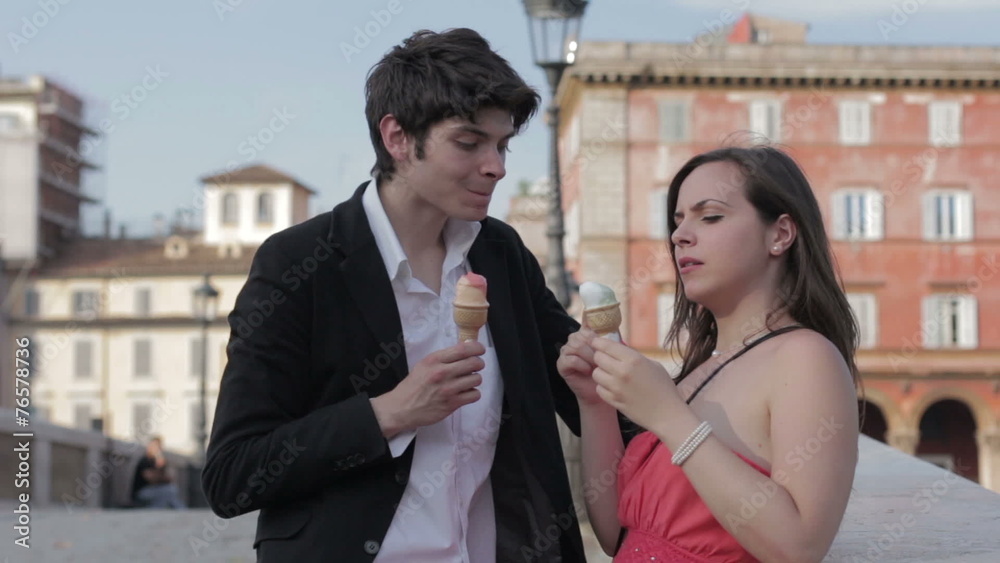 laughing - bad joke with ice cream cone laughing - bad joke with ice cream cone
