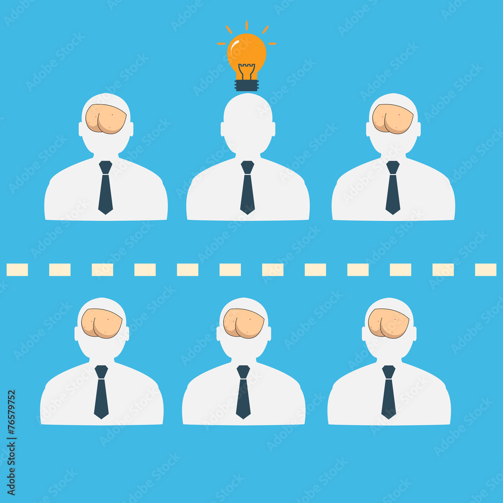 Flat abstract people icons while brainstorming eps Flat abstract people icons while brainstorming eps