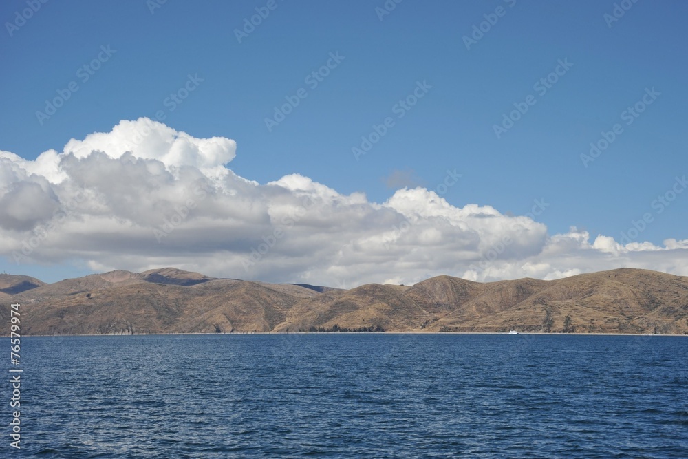 Mountain lake Titicaca