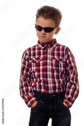 uppity boy with sunglasses photo