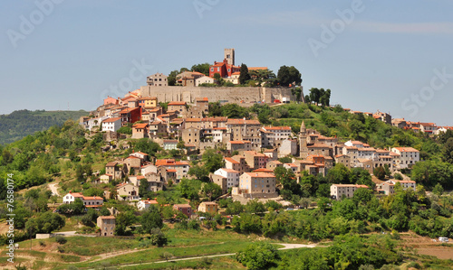 Medieval town Motovun on a top of a hill, Croatia.