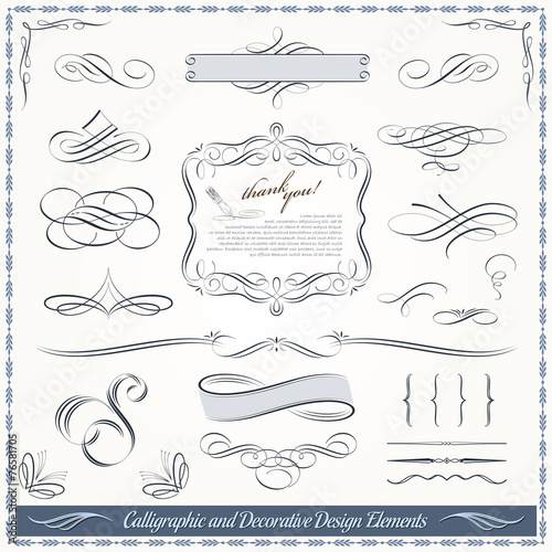 Calligraphic and Decorative Design Elements