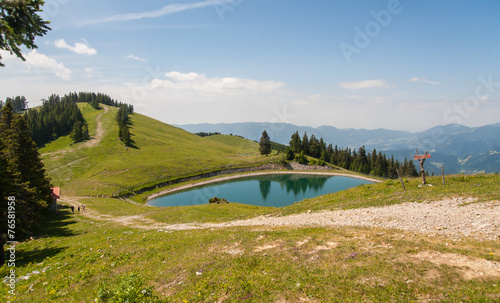 Accumulation lake on Golte, Slovenia photo