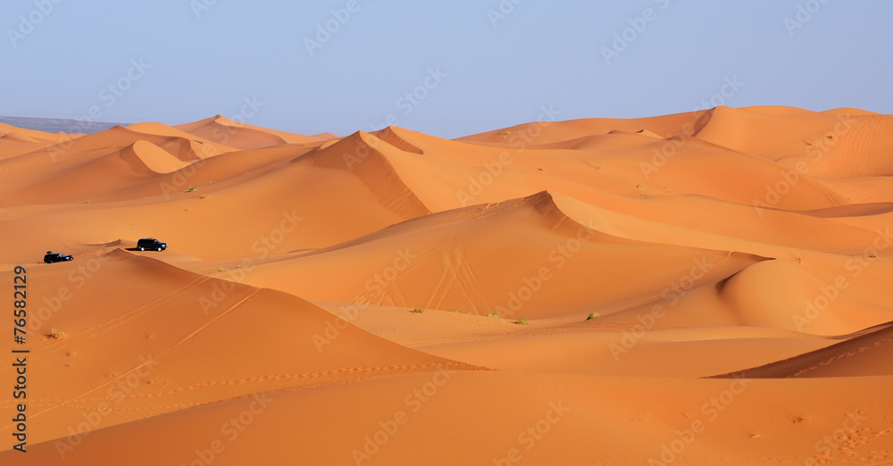Morocco. Dune riding in Sahara desert - obrazy, fototapety, plakaty 