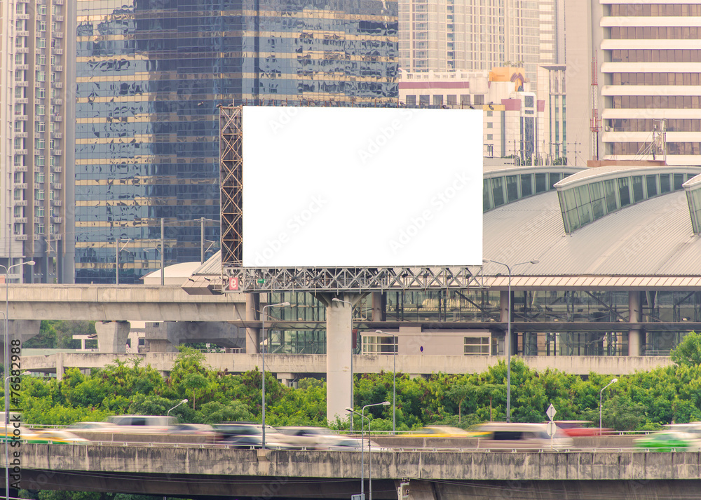large blank billboard with city view background large blank billboard with city view background