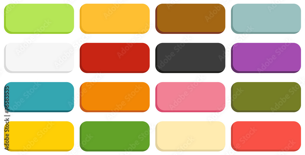 Collection of 16 isolated buttons