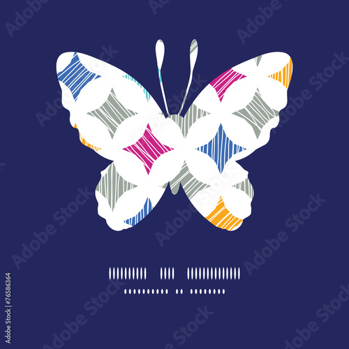 Vector colorful marble textured tiles butterfly silhouette