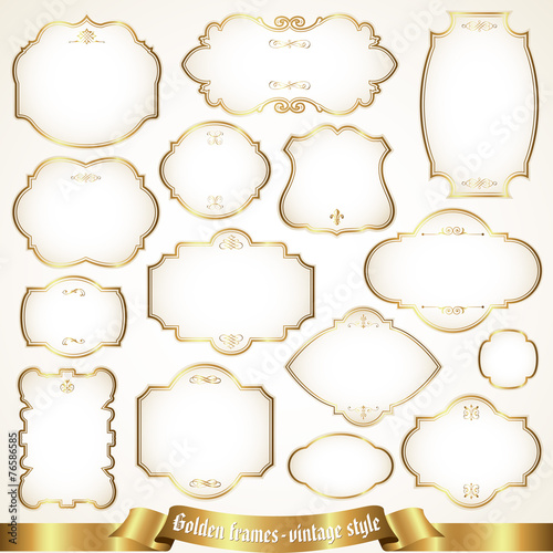 Golden frames - vintage style