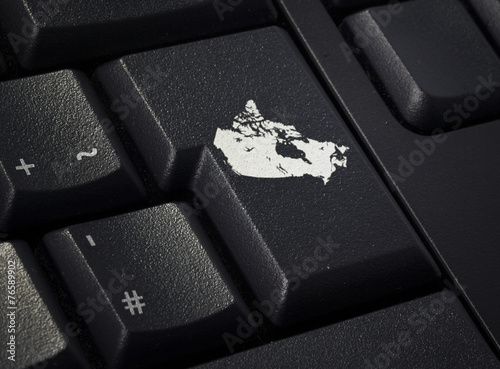 Fotografie Keyboard with return key in the shape of Canada.(series)