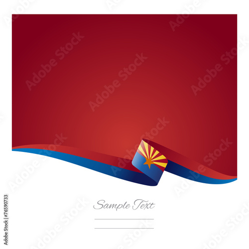 Arizona ribbon flag vector