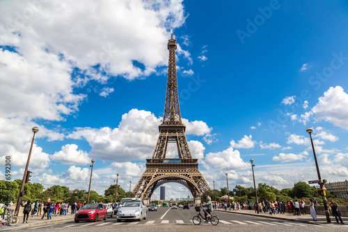 Seine and Eiffel tower  in Paris