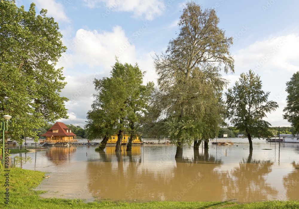Fototapeta premium Sava River flood