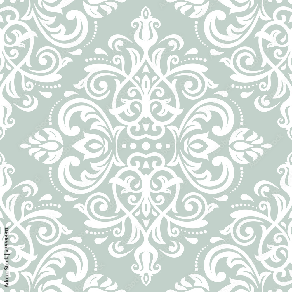Damask Seamless Vector Pattern. Orient Background Damask Seamless Vector Pattern. Orient Background