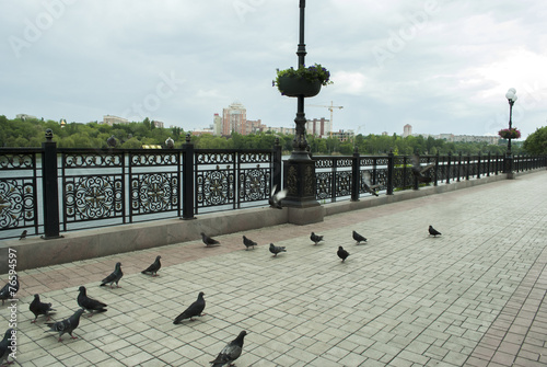 Bridge on the Kalmius river photo