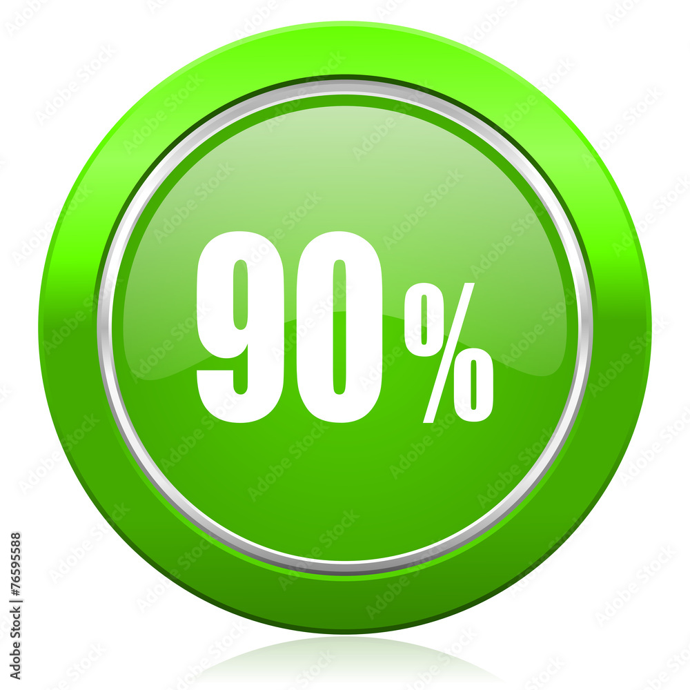 90 percent icon sale sign