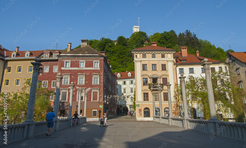 Capital of Slovenia, Ljubljana. Central Europe.