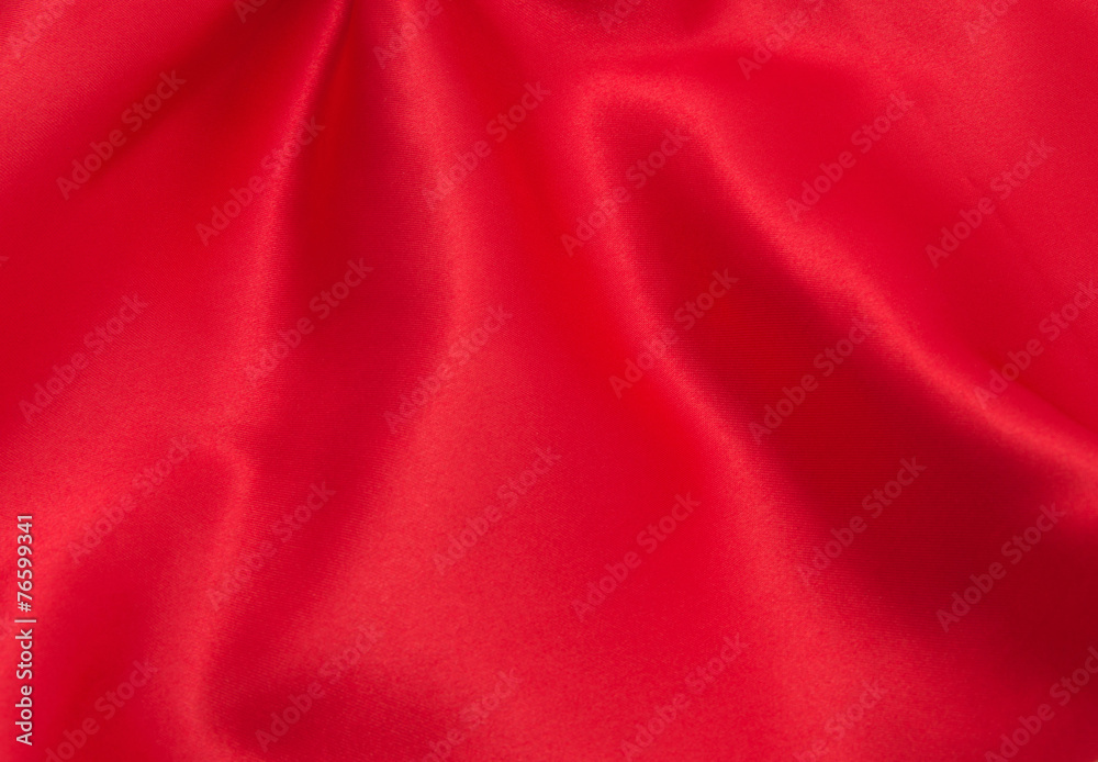 red satin or silk fabric