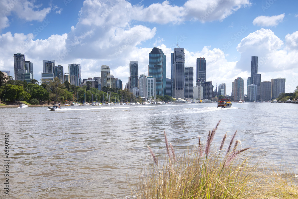Obraz premium The view from Kangaroo Point in Brisbane City in Queensland.