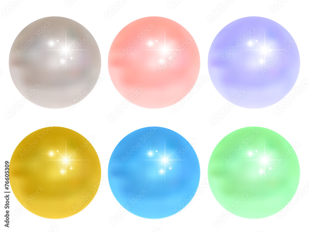 Obraz premium 真珠 アイコン カラフル