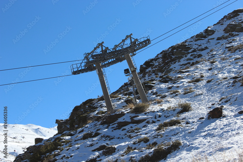 Naklejka premium Snow montain