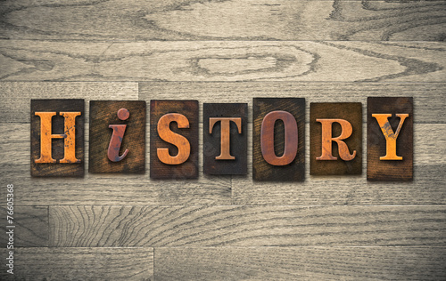 History Wooden Letterpress Concept