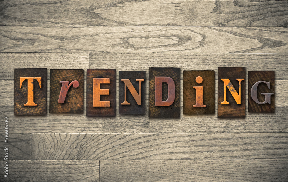 Naklejka premium Trending Wooden Letterpress Concept