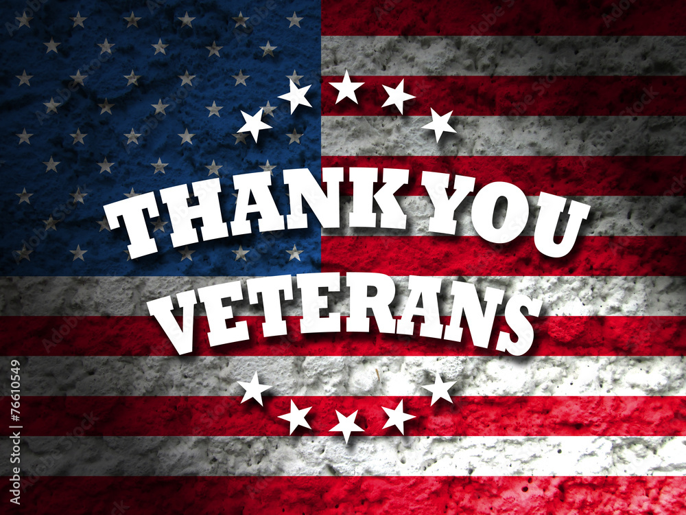 Naklejka premium thank you veterans