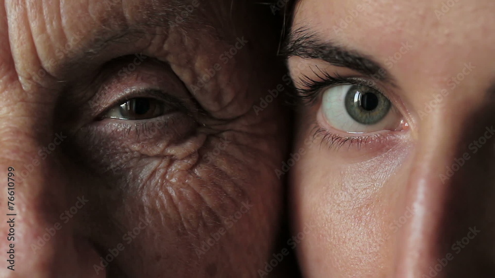 old and young eyes - Young vs old