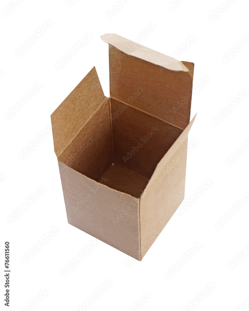 Cardboard box isolate on white background (with clipping path) Cardboard box isolate on white background (with clipping path)