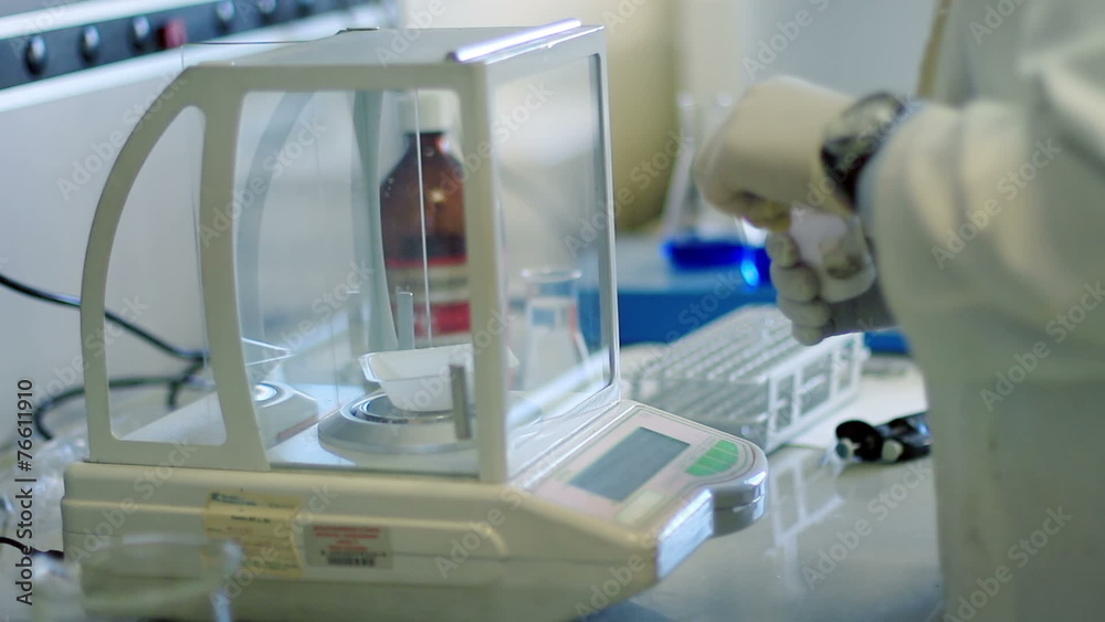 biochemist weighing chemical compound biochemist weighing chemical compound