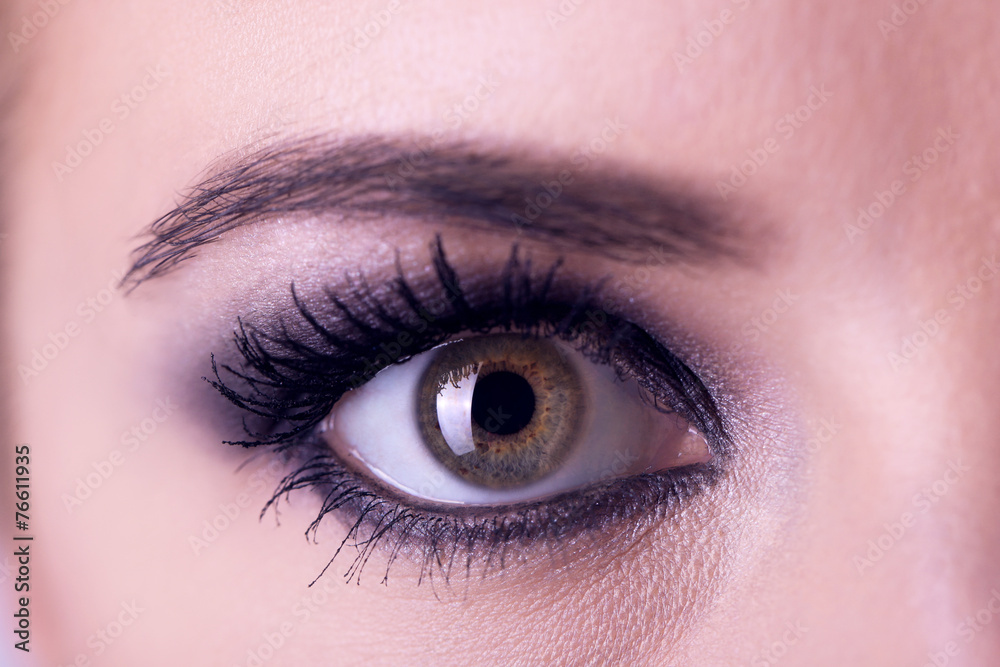 Obraz premium Smoky eyes makeup, macro