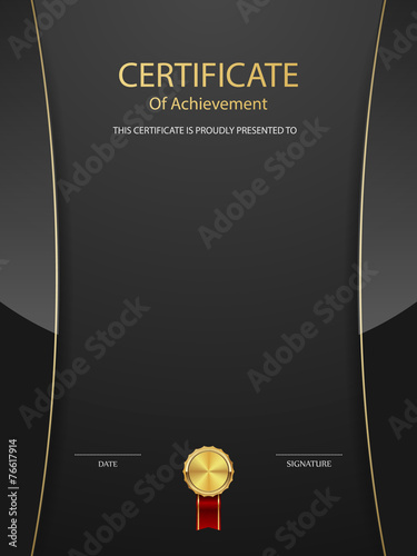 Vector certificate template.