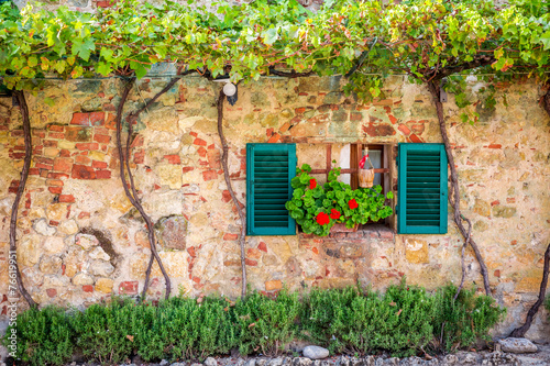 Beautiful window decorated ...