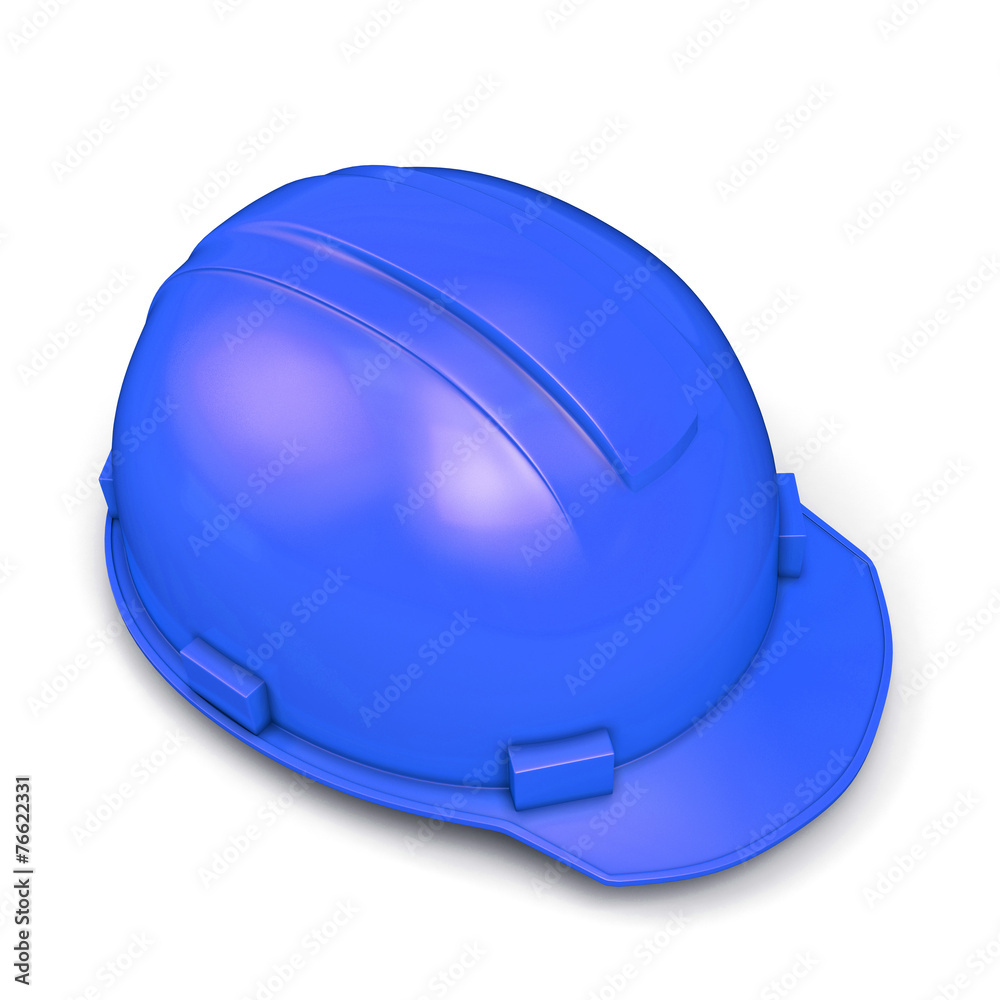 Blue construction helmet Blue construction helmet