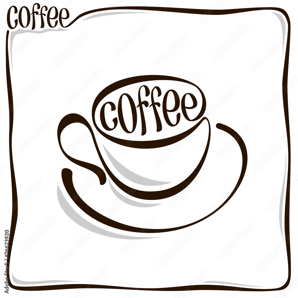 Abstract image of a coffee cup Abstract image of a coffee cup