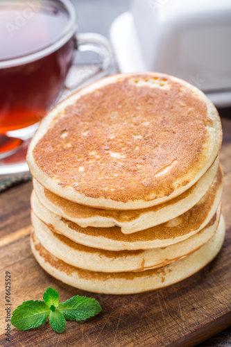 Stack of small pancakes