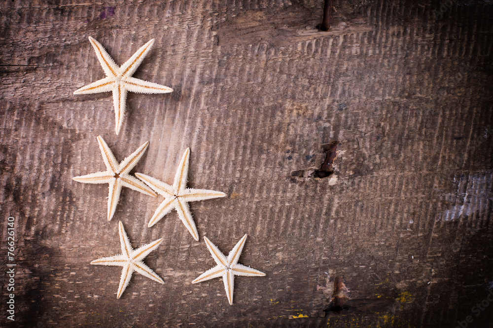 Marine items on wooden background. Marine items on wooden background.
