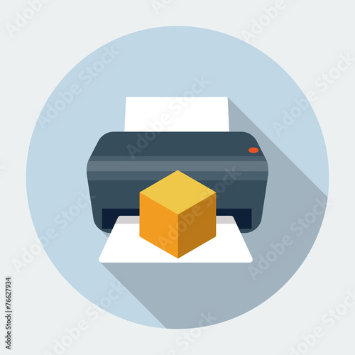 Vector 3D printer icon