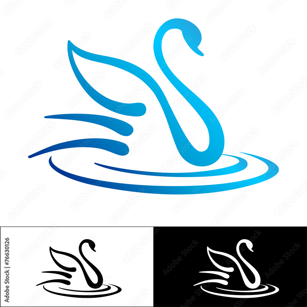 Obraz premium Stylized swan