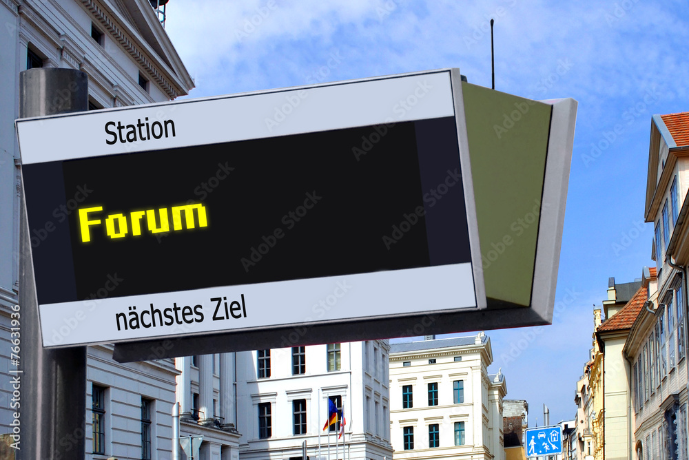 Fototapeta premium Anzeigetafel 7 - Forum