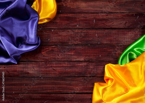 Mardi Gras: Colorful Cloth Background