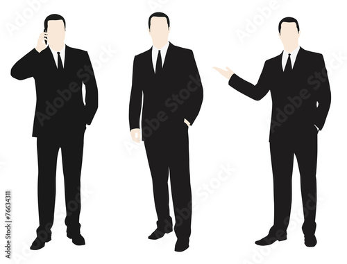 Vector collection of men dressed in a suit.