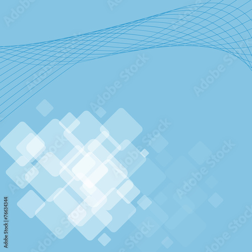 light blue soft background with bright transparent squares and l